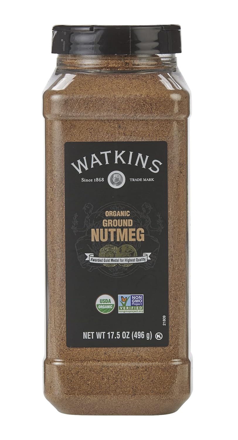 Watkins Gourmet Spice, Organic Ground Nutmeg, Bulk Food Service Size,