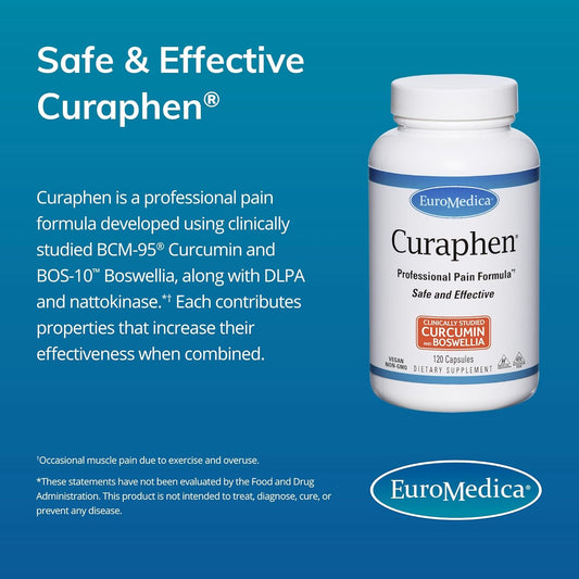 Euromedica Curaphen - 120 Capsules, Pack of 2 - Professional Pain Form