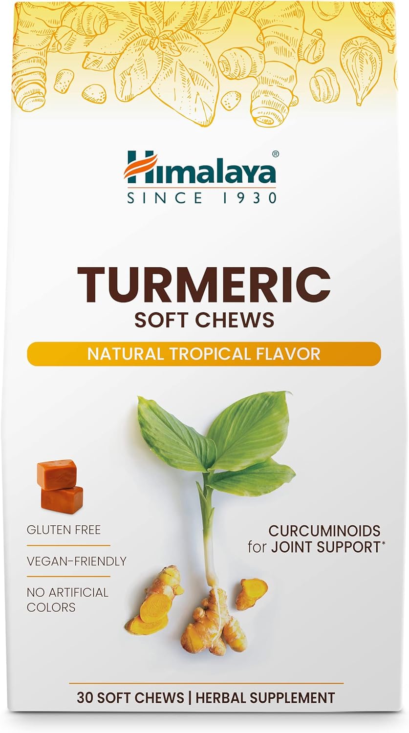 Himalaya Turmeric Chews with Curcumin for Healthy Joint Support, and O
