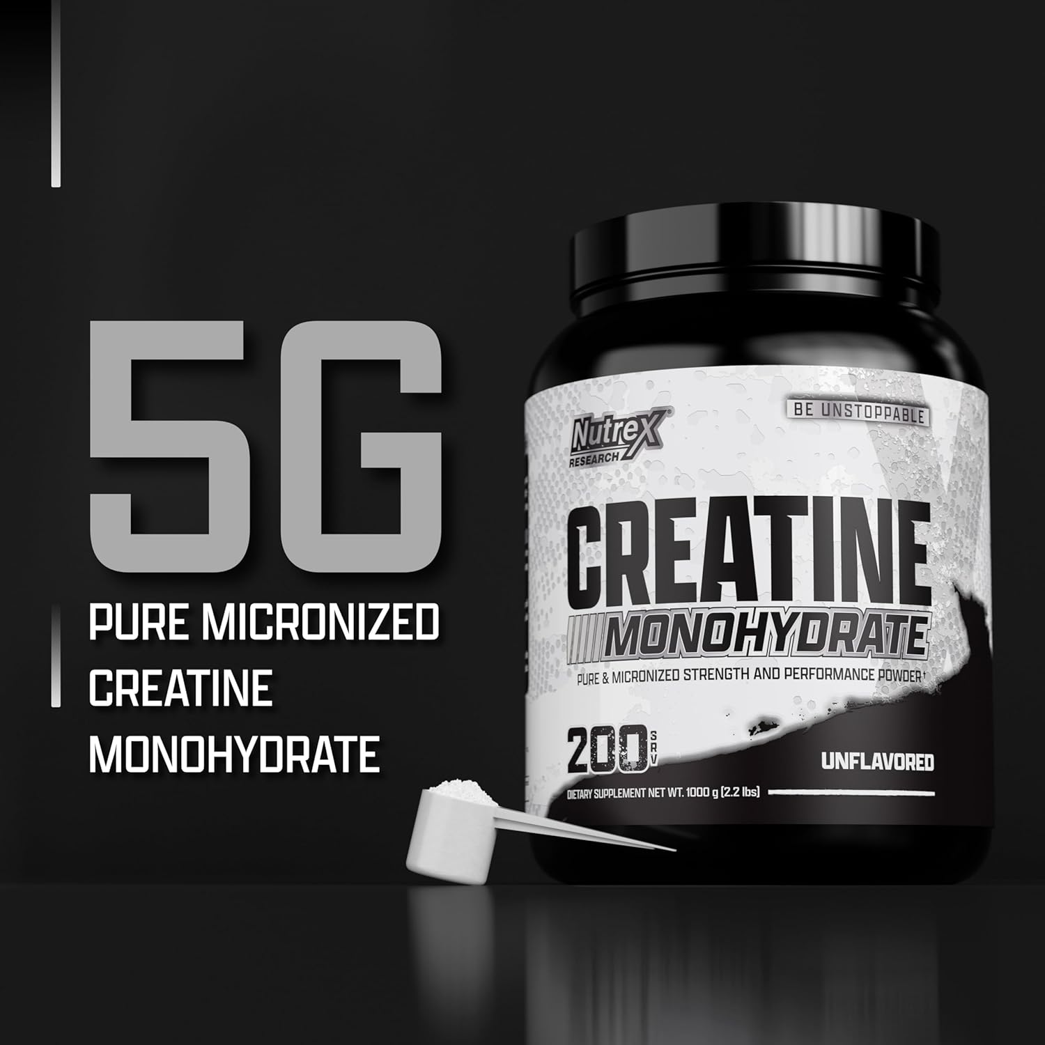 Nutrex Research Micronized Creatine Monohydrate Powder - 200 Servings 