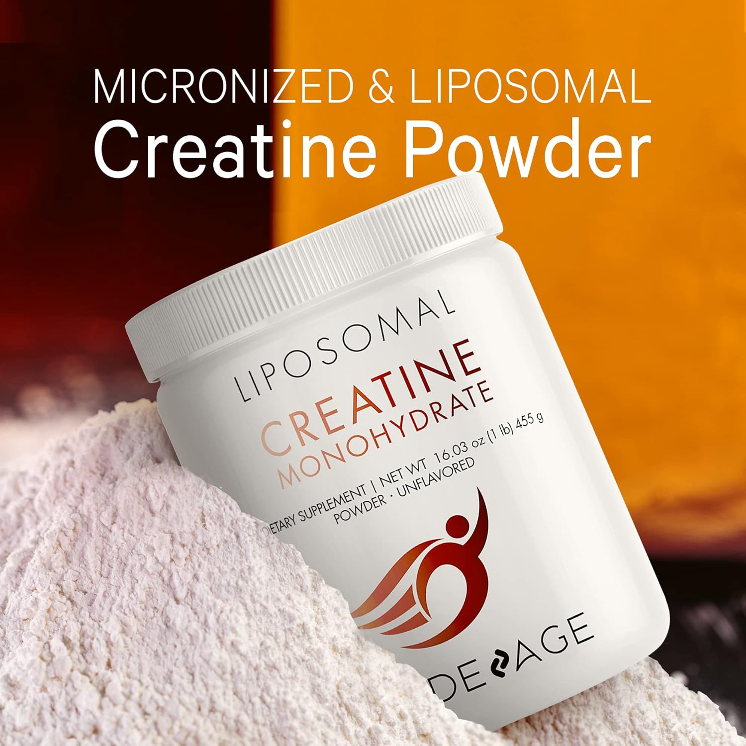 Codeage Liposomal Creatine Monohydrate Powder Supplement, Pure Creatin