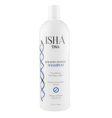 ISHA DNA Keratin Treatment System Shampoo - Sulfate and Parabens Free - Perfect for Keratin Treated Hair- Keratin and Coconut Oil Infused Shampoo - For all Types of Hair. (32  .)