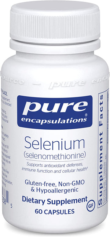 Pure Encapsulations Selenium (Selenomethionine) | Antioxidant Supplement for Immune System, Prostate, Collagen and Thyroid Support* | 60 Capsules