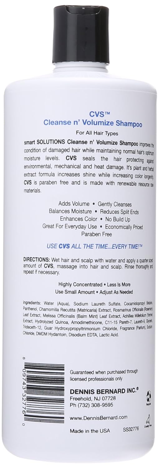 Smart Solutions Cleanse N' Volumize Shampoo, 32 uid