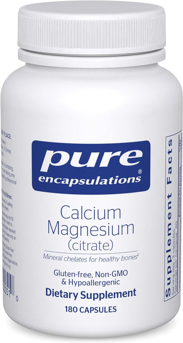 Pure Encapsulations Calcium Magnesium (Citrate) | Supplement for Bone