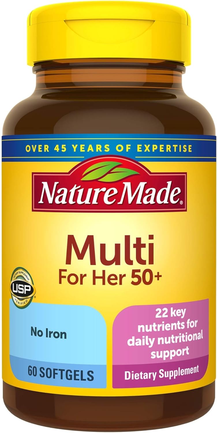 Nature Made Women'S Multivitamin 50+ Softgels, 60 Count For Daily Nutr