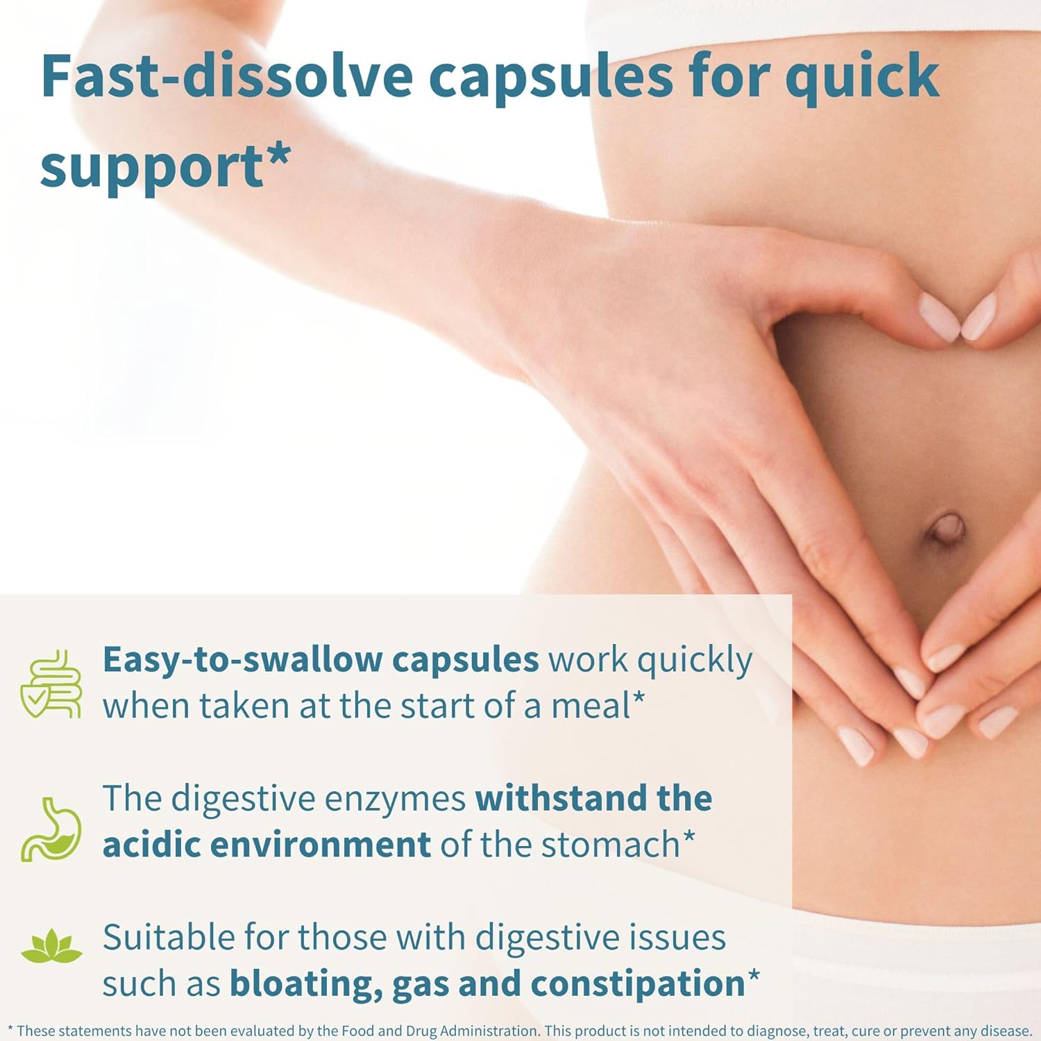 Advanced Digestive Enzymes & Betaine HCl, Vegan Formula with Protease,