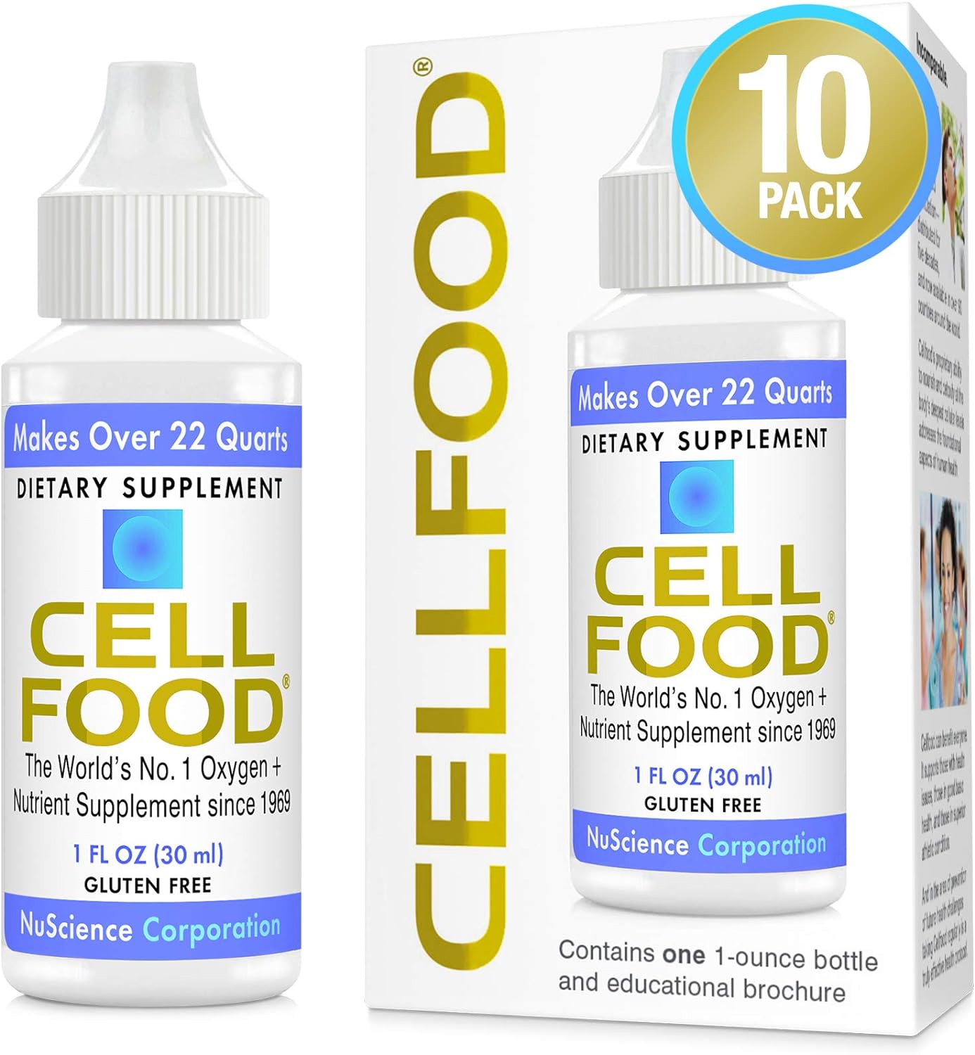 Cellfood Liquid Concentrate, 1 Fl Oz, 10 Pack - Oxygen + Nutrient Supp10.72 Ounces