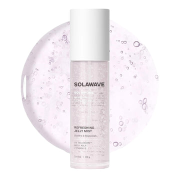 SolaWave Refreshing Jelly Mist Toner with Prebiotics, Probiotics, Solabiome, Hydrating Pro Vitamin B5, Gota Kula, Vitamin E Antioxidants