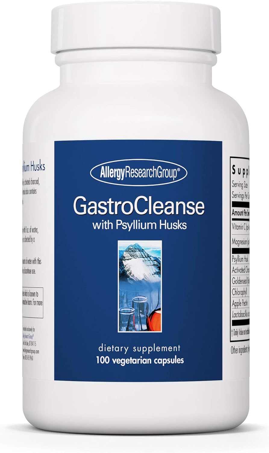 Allergy Research Group - GastroCleanse - Fiber, Charcoal, Goldenseal,