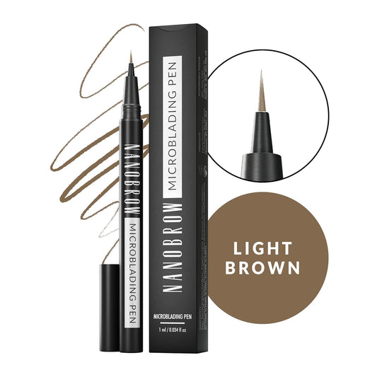 Nanobrow Microblading Pen Warm Brown - Enhancing, Thickening, Eyebrow Filling. Brow pen with ultra-thin tip
