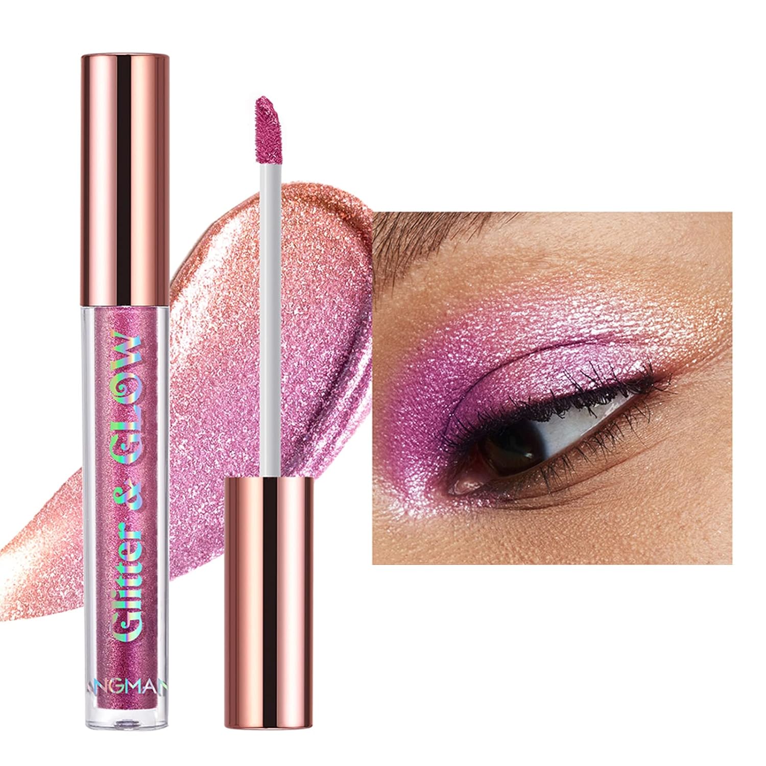 Quxunzzz Galaxy Liquid Glitter Eyeshadow,Liquid Glitter Eyeliner Metallic Glitter Shimmer Eye Looks Waterproof Long Lasting Quick-Drying Sparkling Eye Shadow euphoria makeup 05