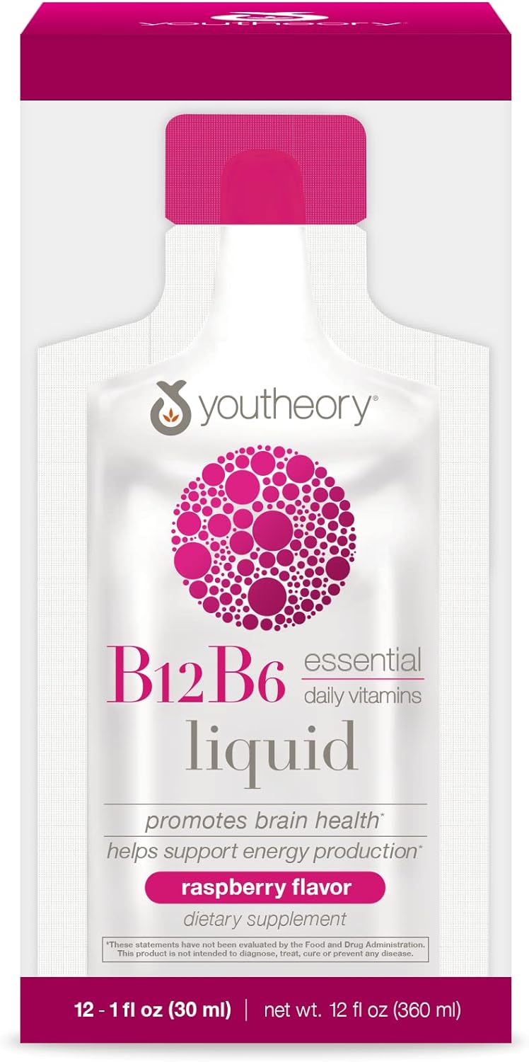 Youtheory Vitamin B12 B6, Daily Energy And Brain Support Supplement, L