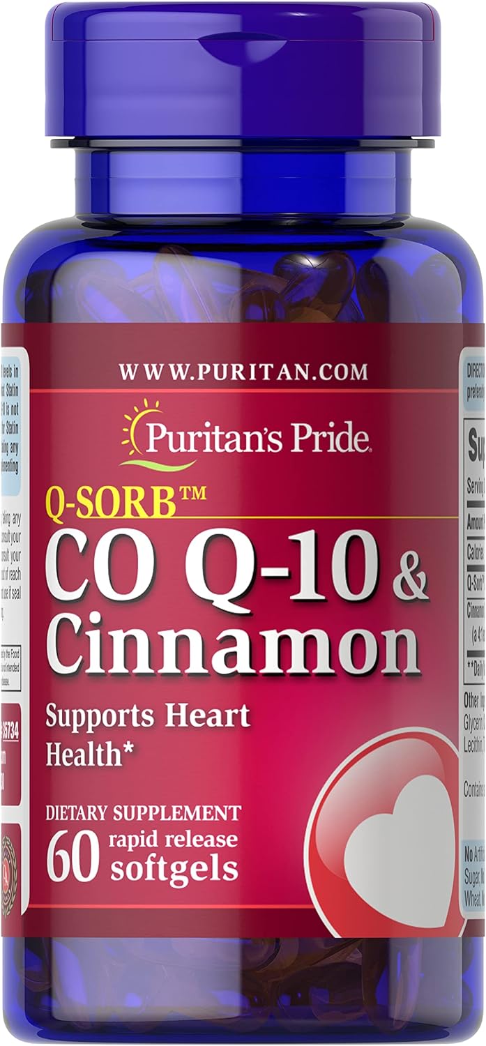 Puritan'S Pride Q-Sorb Co Q-10 & Cinnamon Supports Heart Health**, 60