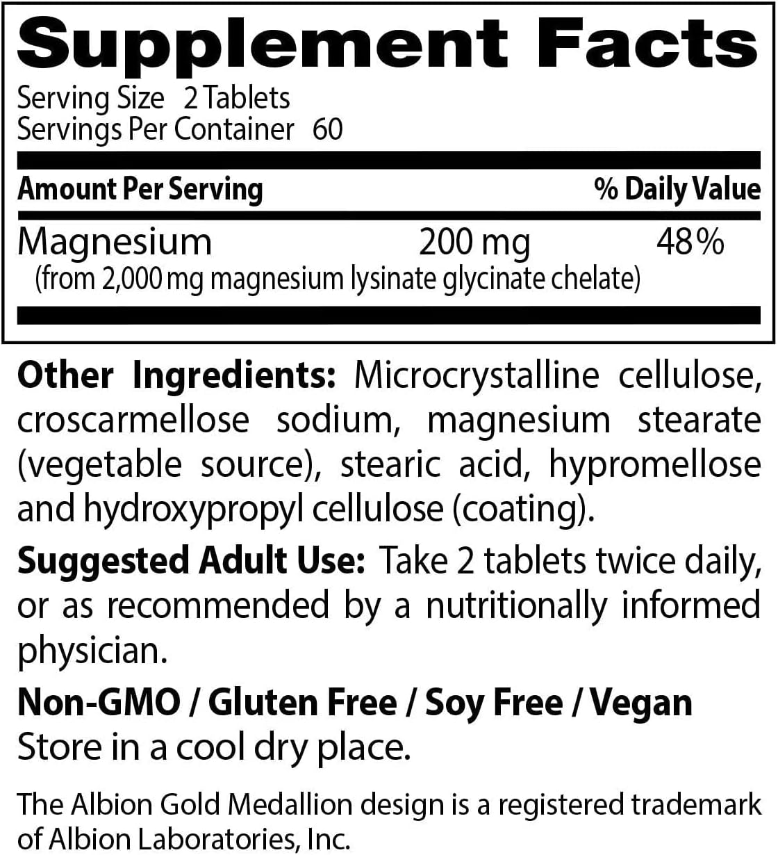  Doctor's Best High Absorption Chelated Magnesium Tablets - 