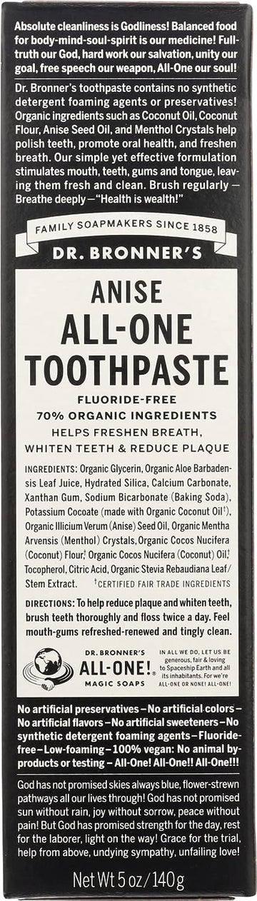 Dr. Bronner's All-One Toothpaste Anise 5  (Pack of 1)