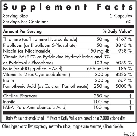 Allergy Research Group - Super Vitamin B - Hypoallergenic, B Complex -