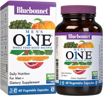 Bluebonnet Nutrition MenS One Vegetable Capsule, Whole Food Multiple,