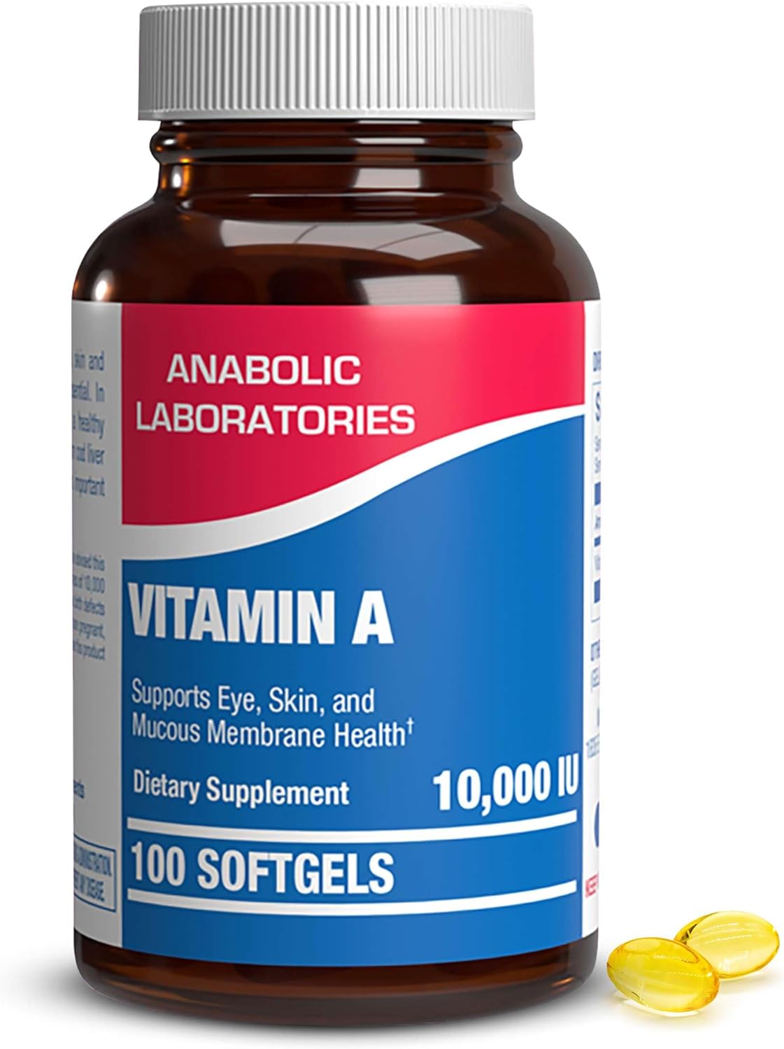 Anabolic Laboratories Vitamin A Supplement 10000 Iu - 100 Softgels Of