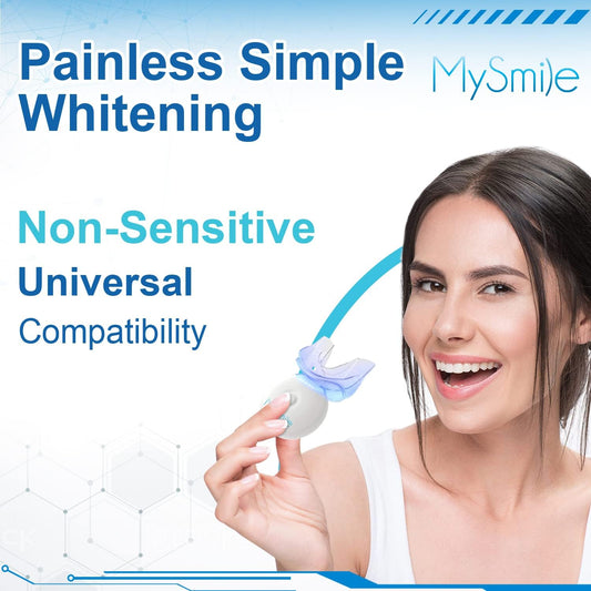 MySmile Teeth Whitening Light for Sensitive Teeth, 1Pcs Tooth Whitening Led Light for Whitening Teeth, Mouth Tray Teeth Whitener Enhancer Light Trays for Home Use - Only 1Pcs Light