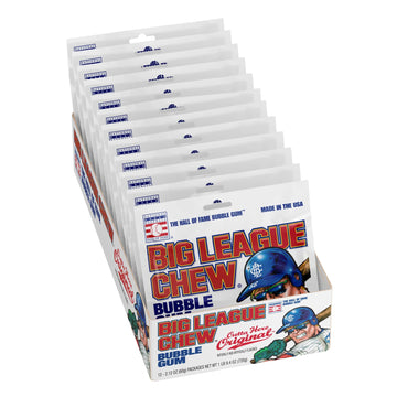 The Official Big League Chew Original Bubble Gum + Tray (12 Packs)