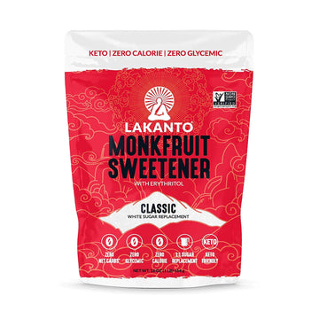 Lakanto Classic Monk Fruit Sweetener with Erythritol - White Sugar Substitute, Zero Calorie, Keto Diet Friendly, Zero Ne