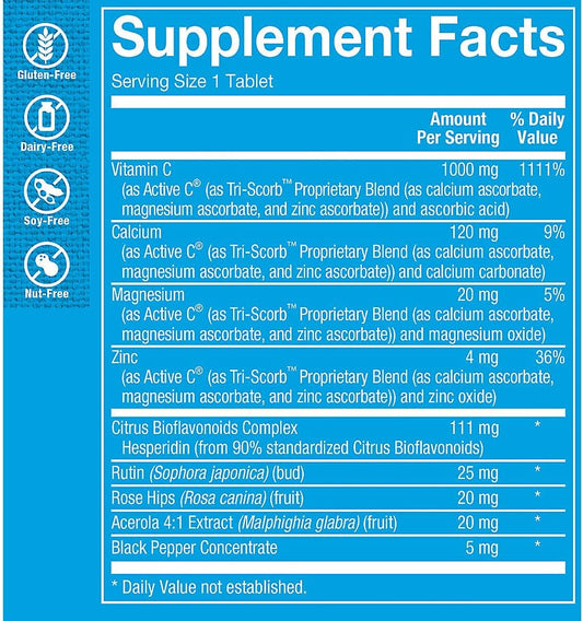 The Vitamin Shoppe Active-C with Bioflavonoids 1000 MG - Antioxidant f