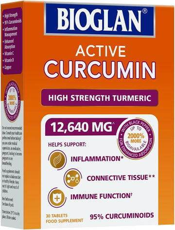 Bioglan Active Curcumin, High Strength Turmeric extract, 1 month suppl12.61 Grams