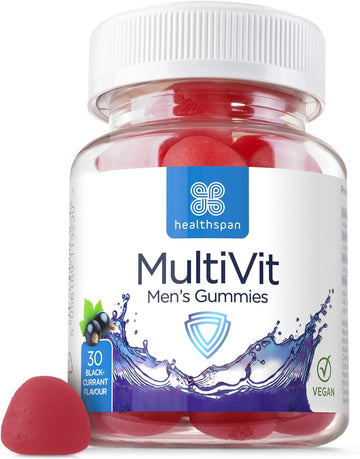 Healthspan Men's Multivitamin Gummies (30 Gummies) | Blackcurrant Flav128 Grams