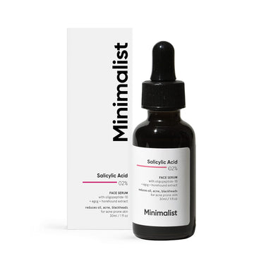 Minimalist 2% Salicylic Acid Serum For Acne, Blackheads & Open Pores | Reduces Excess Oil & Bumpy Texture | BHA Based Exfoliant for Acne Prone or Oily Skin | For Women & Men | 1  /30