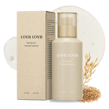 LOVB LOVB Oat Kernel-Ferment Essence Skin Care for Rough and Dry Skin | Moisturizing Korean Essence with Oat Kernel Extract and Niacinamide | Lightweight Serum for Face 1.75