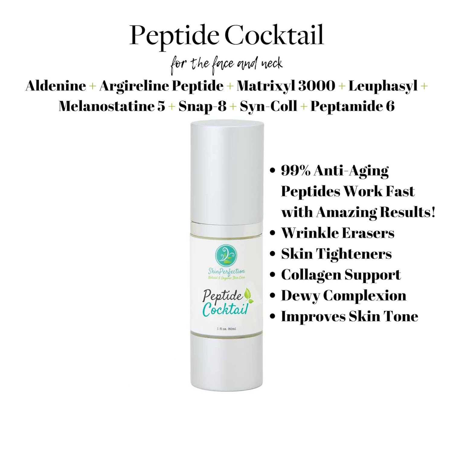 Esupli.com Skin Perfection Peptide Cocktail Anti-Aging Serum 99% Potent