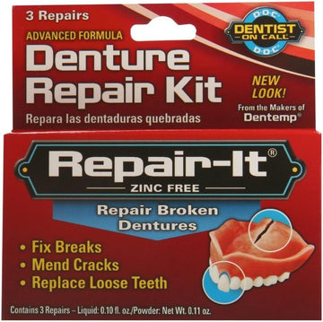 D.O.C. Repair-It Advanced Formula Denture Repair Kit 3 ea (Pack of 6)