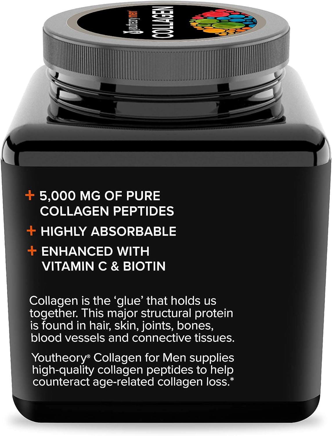 Youtheory Men's Collagen Advanced with Biotin, 160Count (1 Bottle)