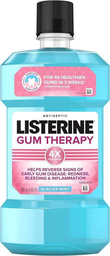 Listerine Gum Therapy Anti-Plaque & Gingivitis Antiseptic Mouthwash Glacier Mint, 500  1 ea (Pack of 3)