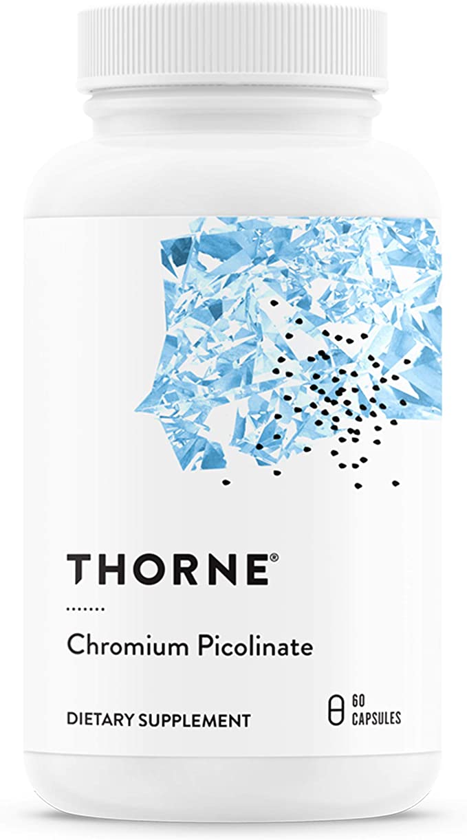 Thorne Chromium Picolinate - 500mg Chromium - Supports Carbohydrate Metabolism - 60 Capsules
