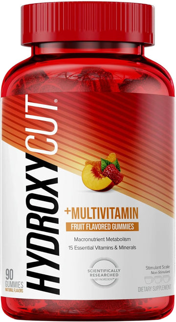 Hydroxycut Caffeine-Free Gummy for Women & Men 15 Essential Vitamins &