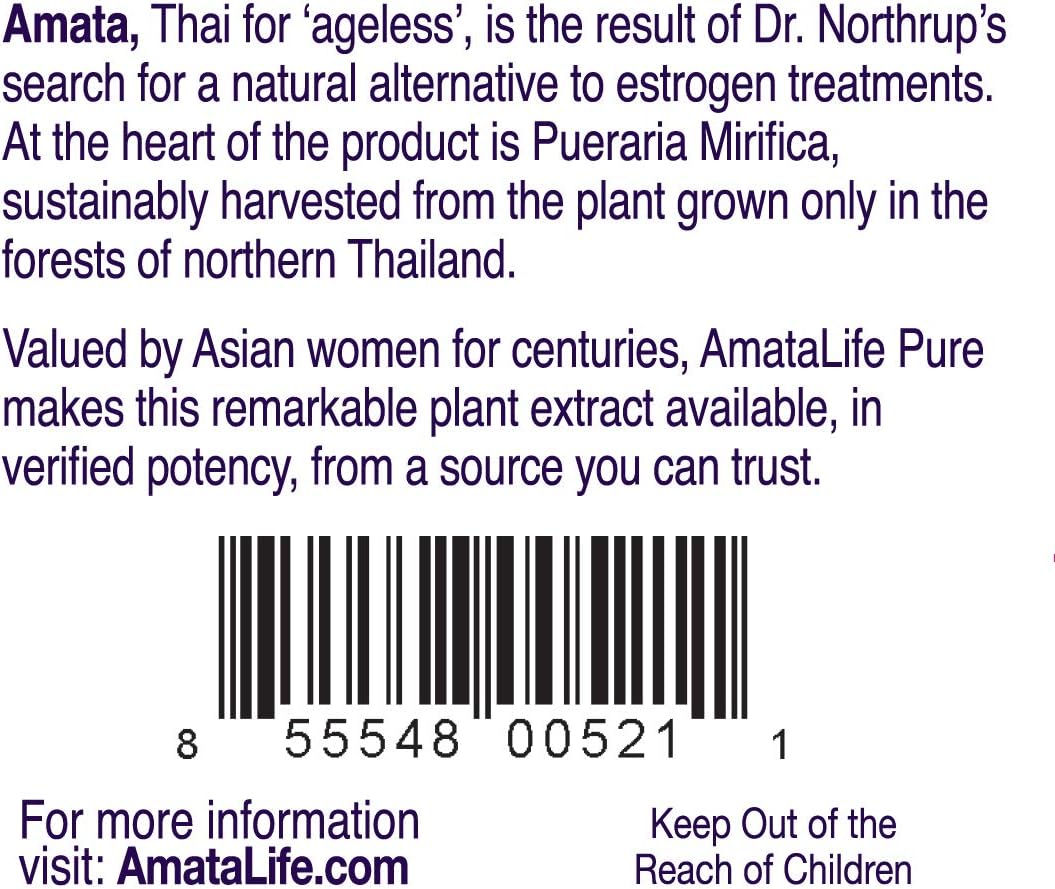Amata Life by Dr. Christiane Northrup Pueraria Mirifica Pure for Menop