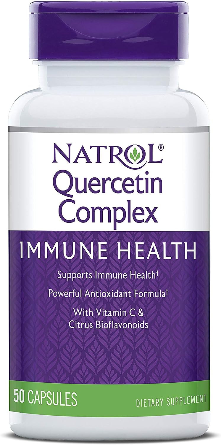 Natrol Quercetin Complex, Immune Health with Vitamin C and Citrus Bioavonoids, 500 mg 50 Count