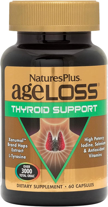 NaturesPlus AgeLoss Thyroid Support - 60 Capsules - High-Potency Iodin3.2 Ounces