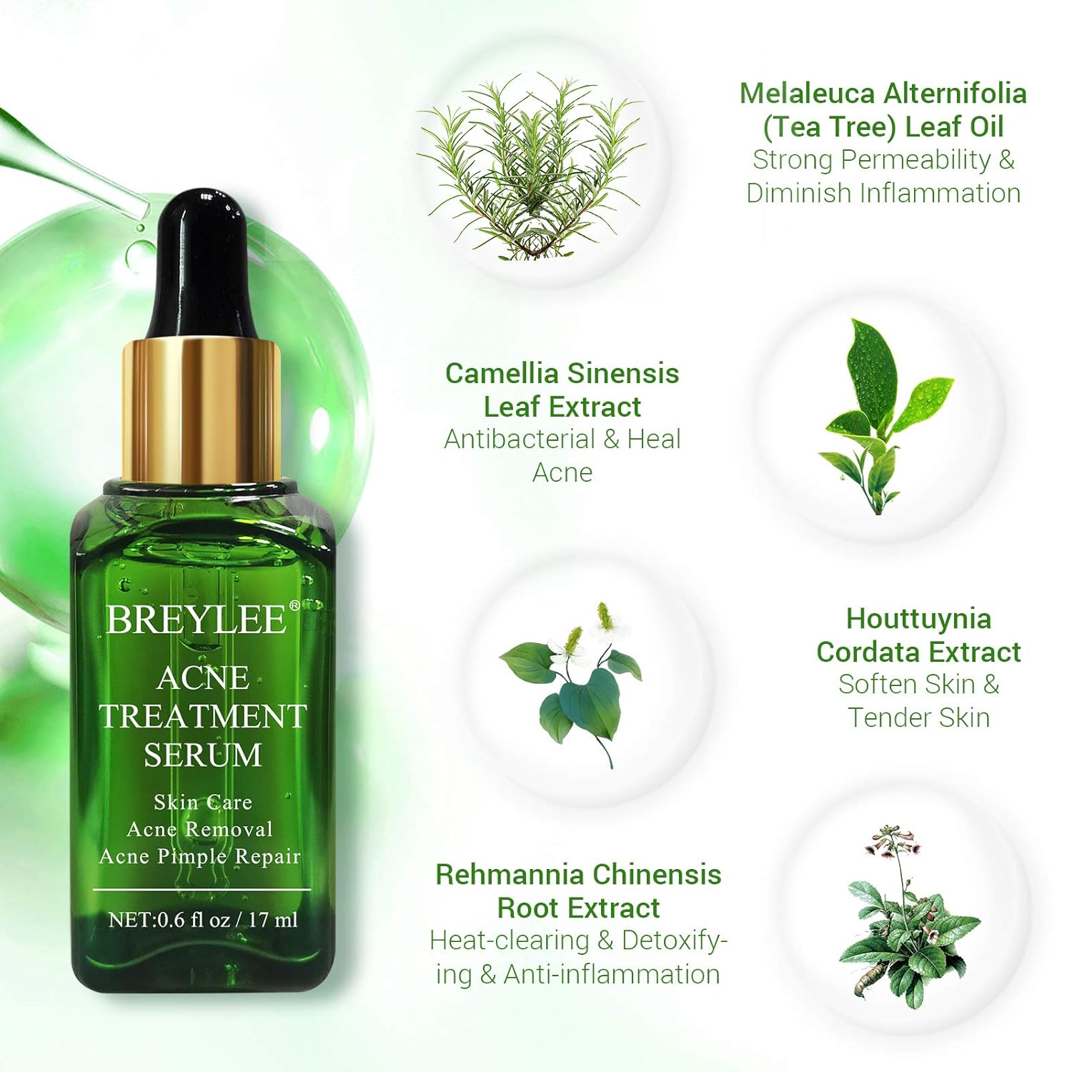 Esupli.com Acne Treatment, BREYLEE Tea Tree Oil 2 in 1 Acne Solution Ki