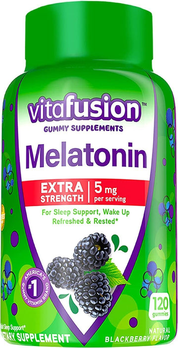 Vitafusion Extra Strength Melatonin 5mg, 120 Gummies (Pack of 5)