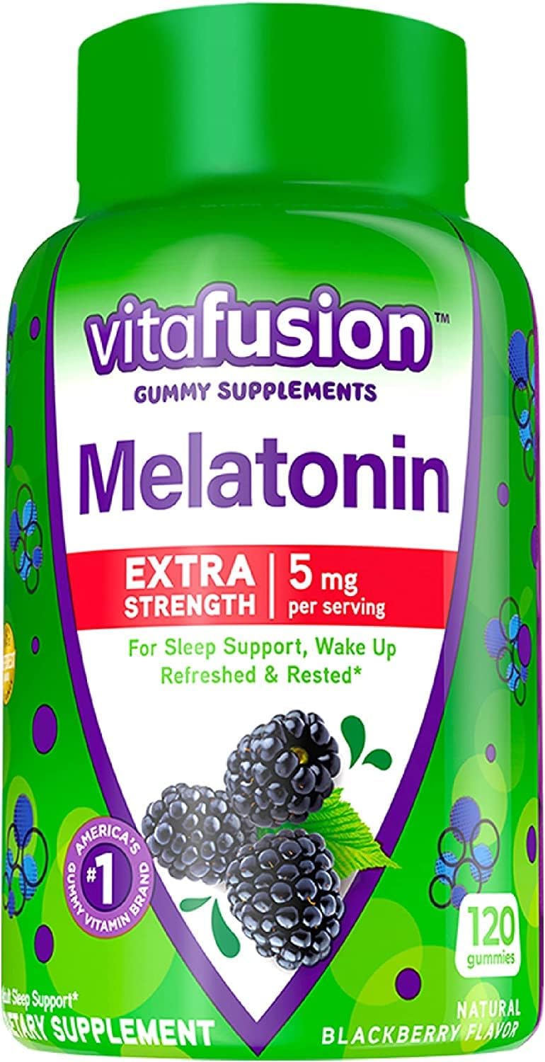 Extra Strength Melatonin BlackBerry, 5mg, 120 Count (2 Bottles)
