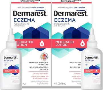 Dermarest Eczema Medicated Lotion | Dermatologist Tested | 4 FL OZ (2