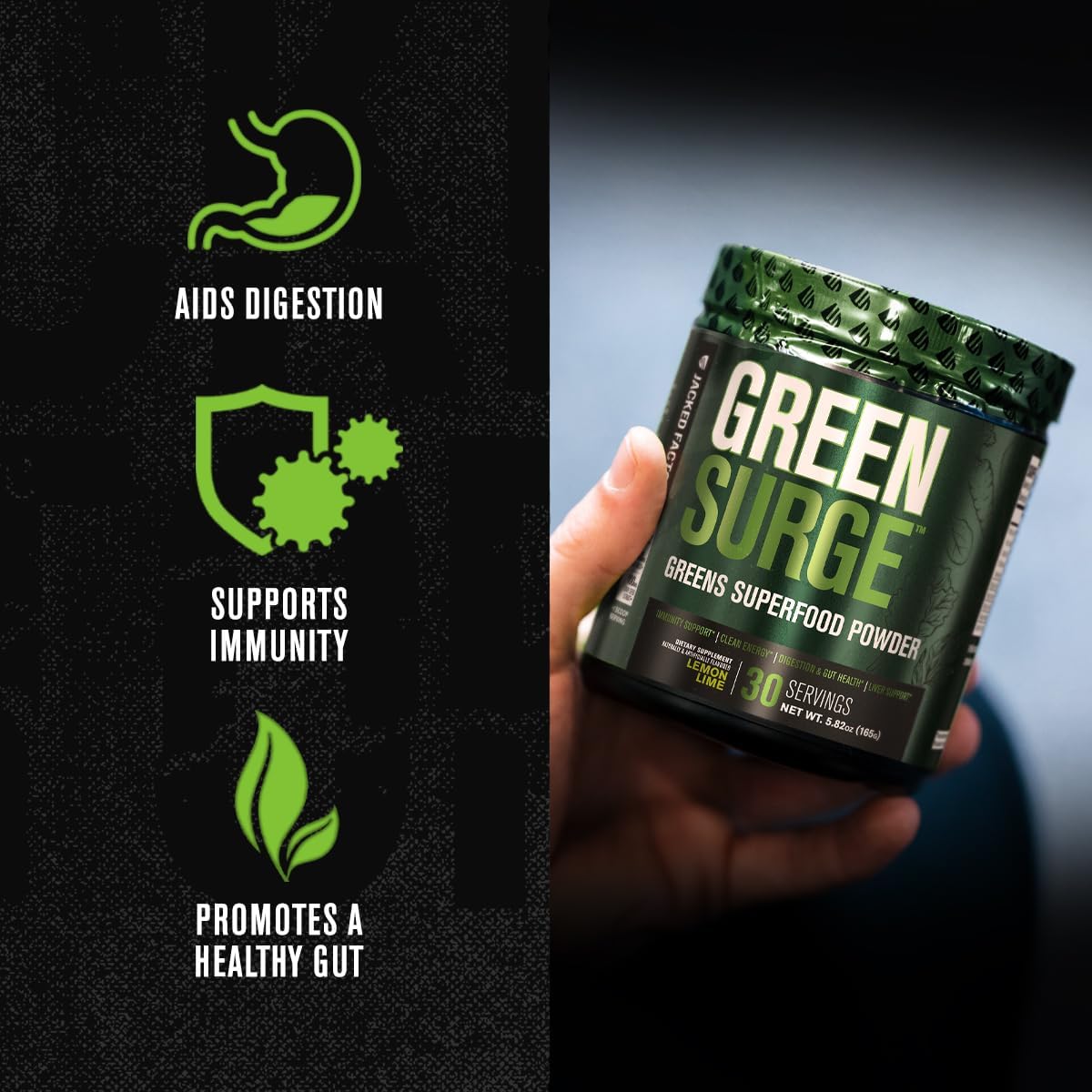 Green Surge Green Superfood Powder Supplement - Keto Friendly Greens D