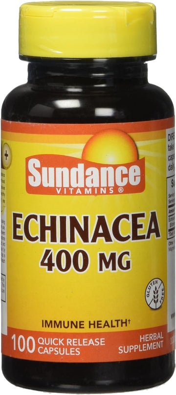 Echinacea 650mg | 100 Capsules | Traditional Herb Supplement | Vegetarian, Non-GMO, and Gluten Free Formula | by Sundanc