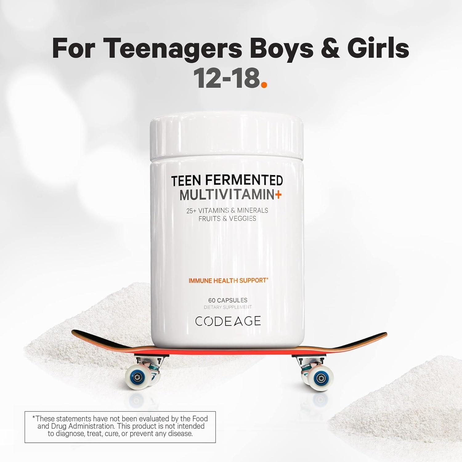 Codeage Teen’s Daily Multivitamin Supplement, 25+ Vitamins & Minerals 