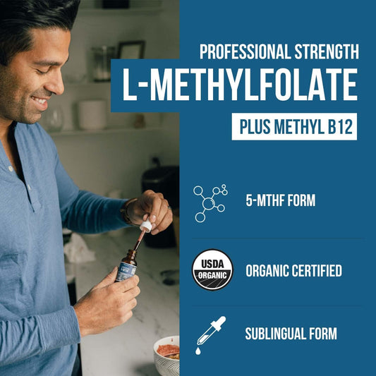 L Methyl Folate 15Mg Plus Methyl B12 Cofactor  Organic, Berry Flavor,