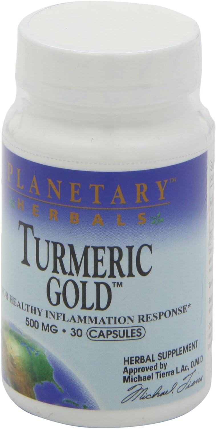 Planetary Herbals Turmeric Gold 500mg, for Healthy Inflammation Respon