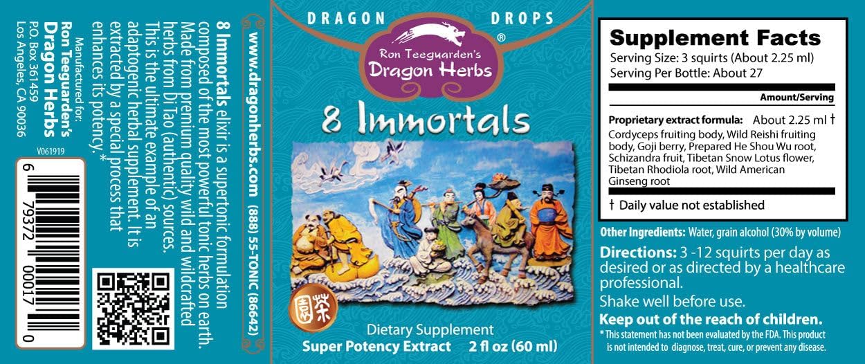 Dragon Herbs - 8 Immortals Drops - 2 fl oz